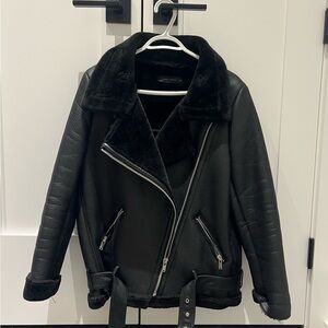 Zara Black Aviator Jacket